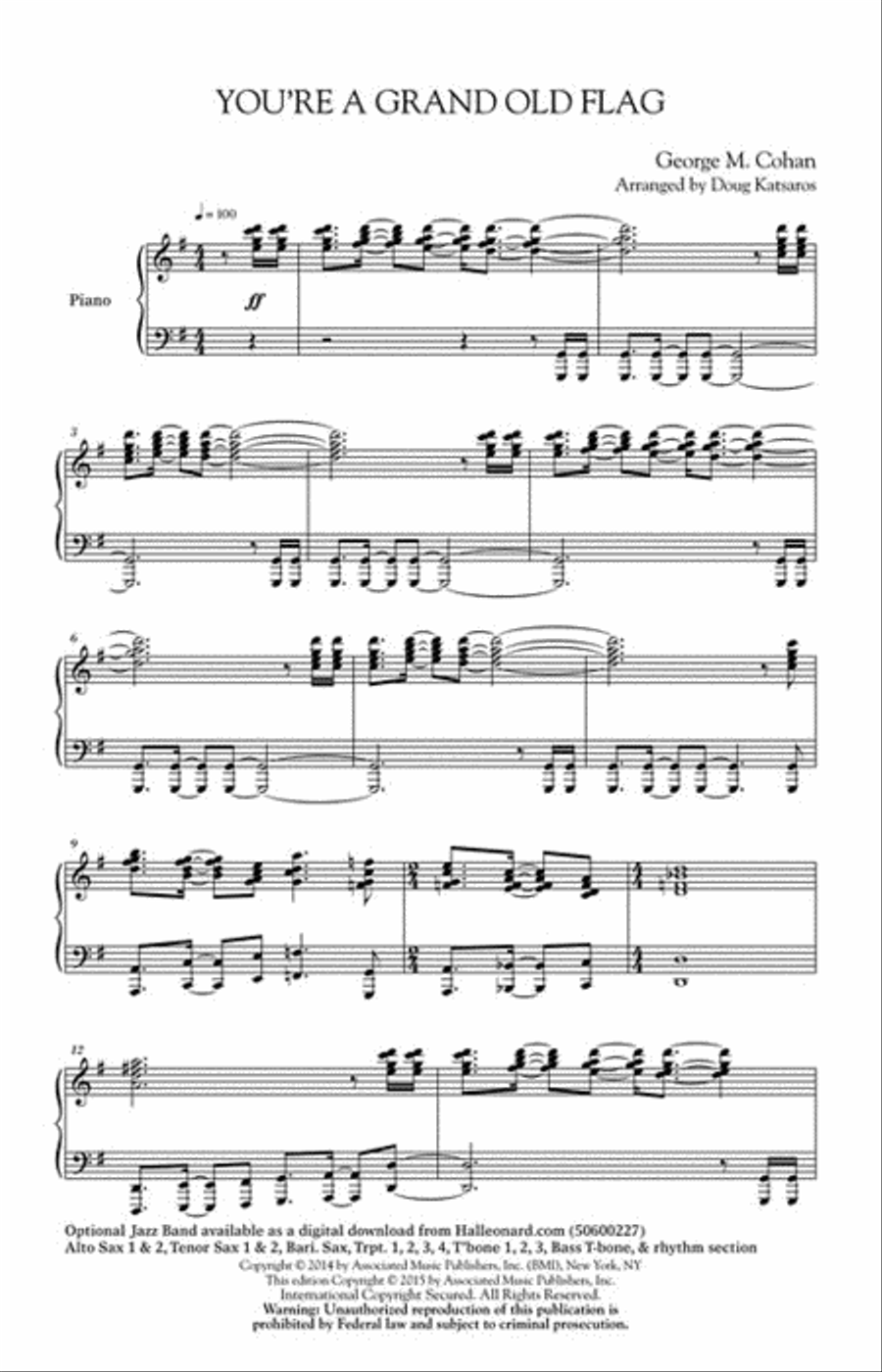 You're a Grand Old Flag 4-Part scores gallery preview page 2