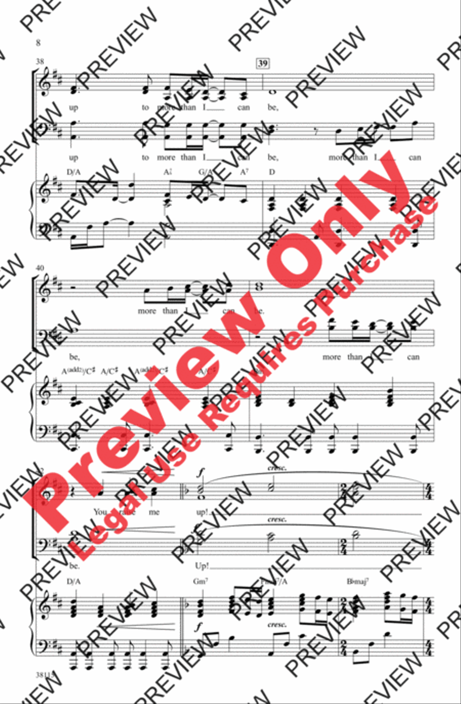 You Raise Me Up 4-Part scores gallery preview page 8