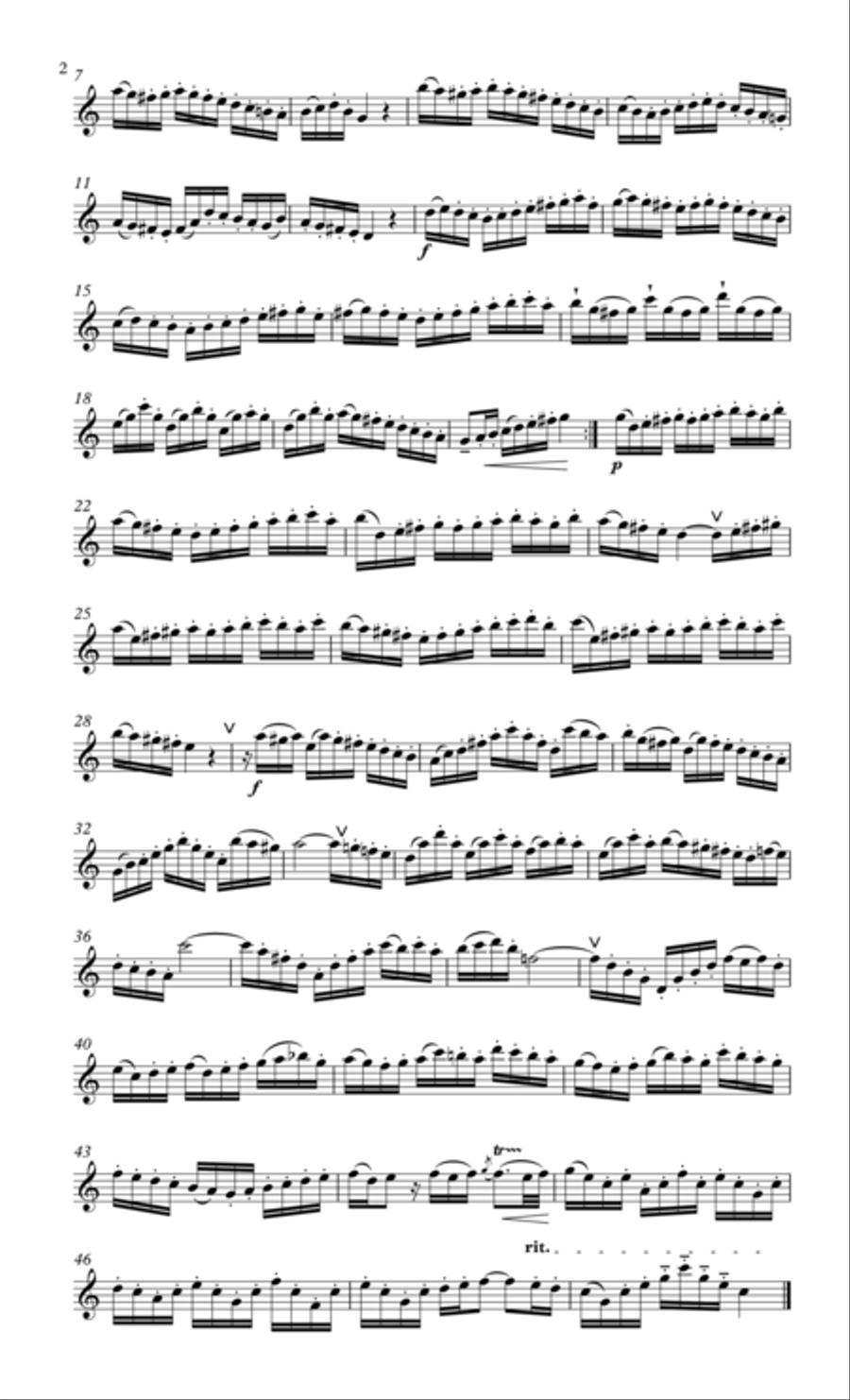 Bach Sonata 4 for flute in C Flute Solo scores gallery preview page 3