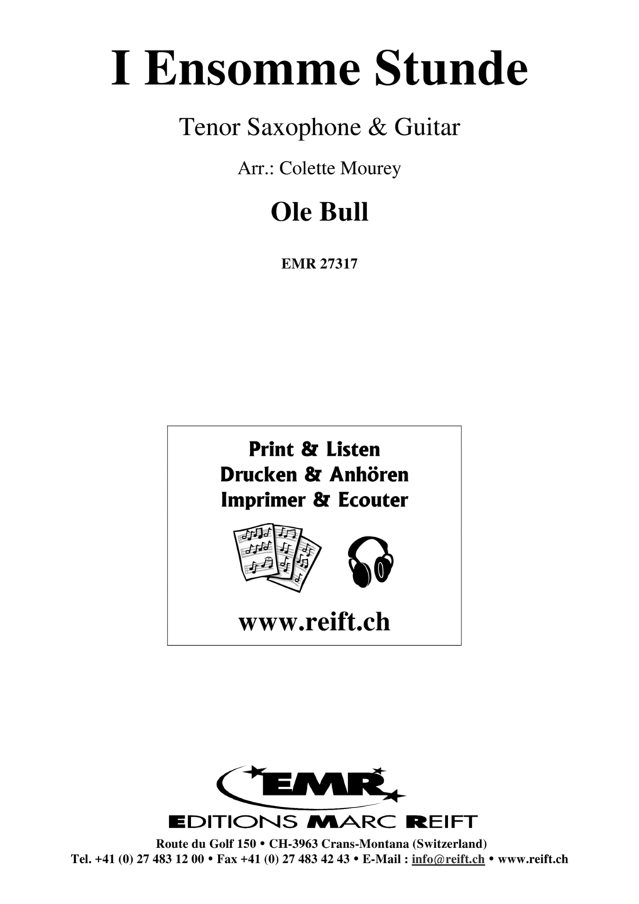I Ensomme Stunde I Ensomme Stunde Tenor Saxophone scores gallery preview page 1