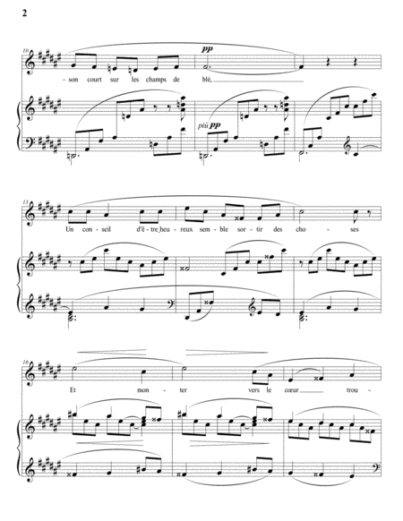 DEBUSSY: Beau soir (transposed to F-sharp major)