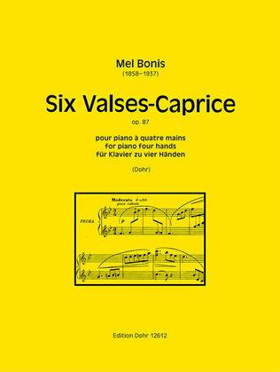 Book cover for Six Valses-Caprice für Klavier zu vier Händen op. 87