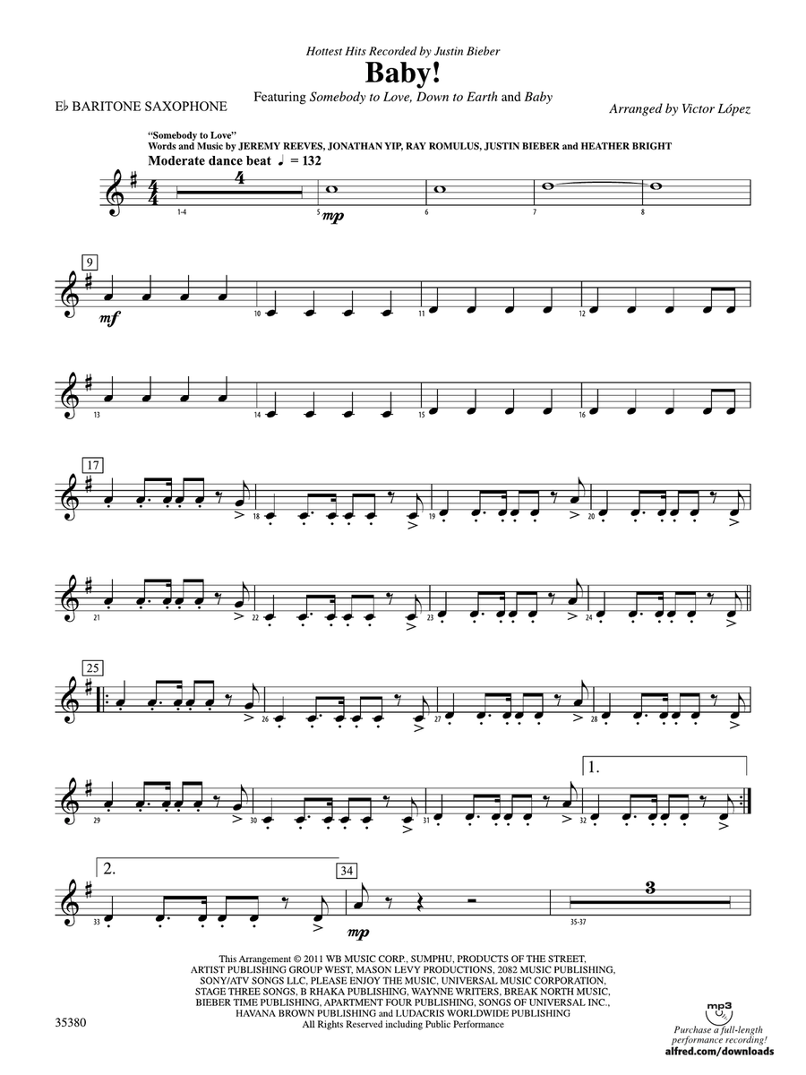 Baby!: E-flat Baritone Saxophone
