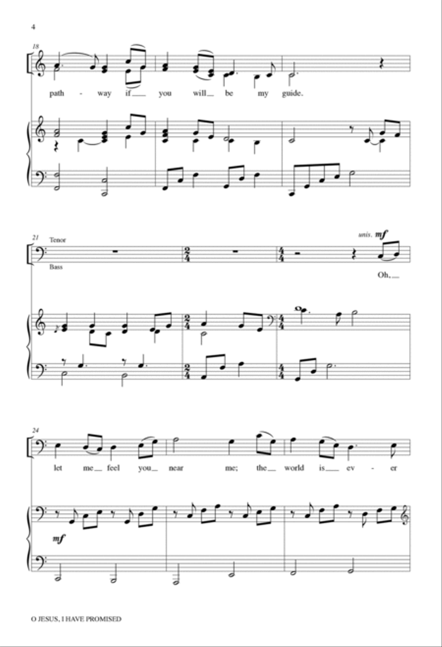 O Jesus, I Have Promised 4-Part scores gallery preview page 4