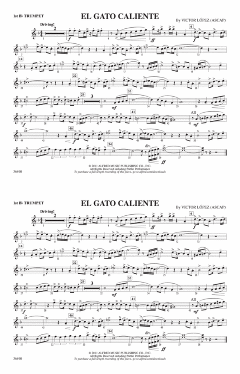 El Gato Caliente: 1st B-flat Trumpet