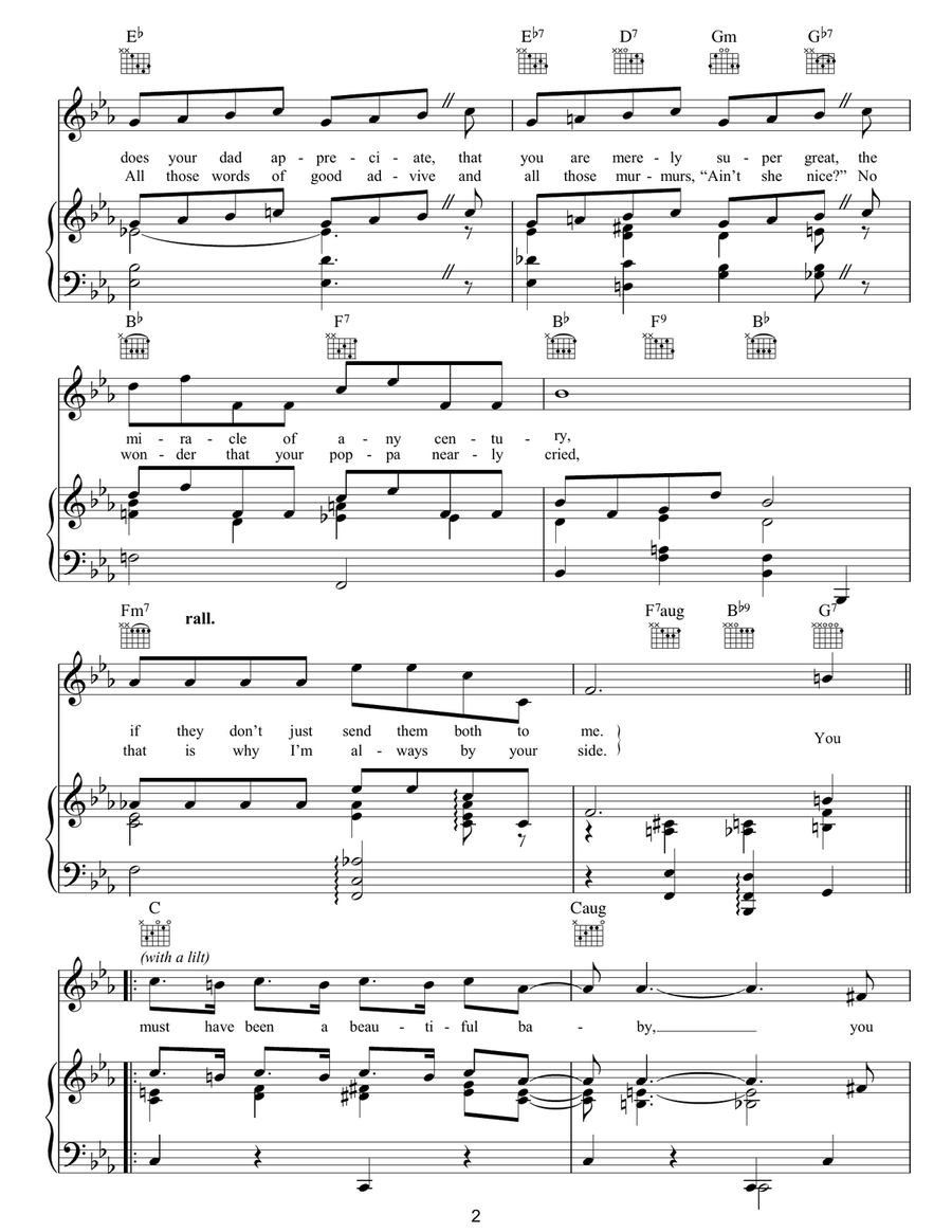 You Must Have Been A Beautiful Baby Piano, Vocal, Guitar scores gallery preview page 2