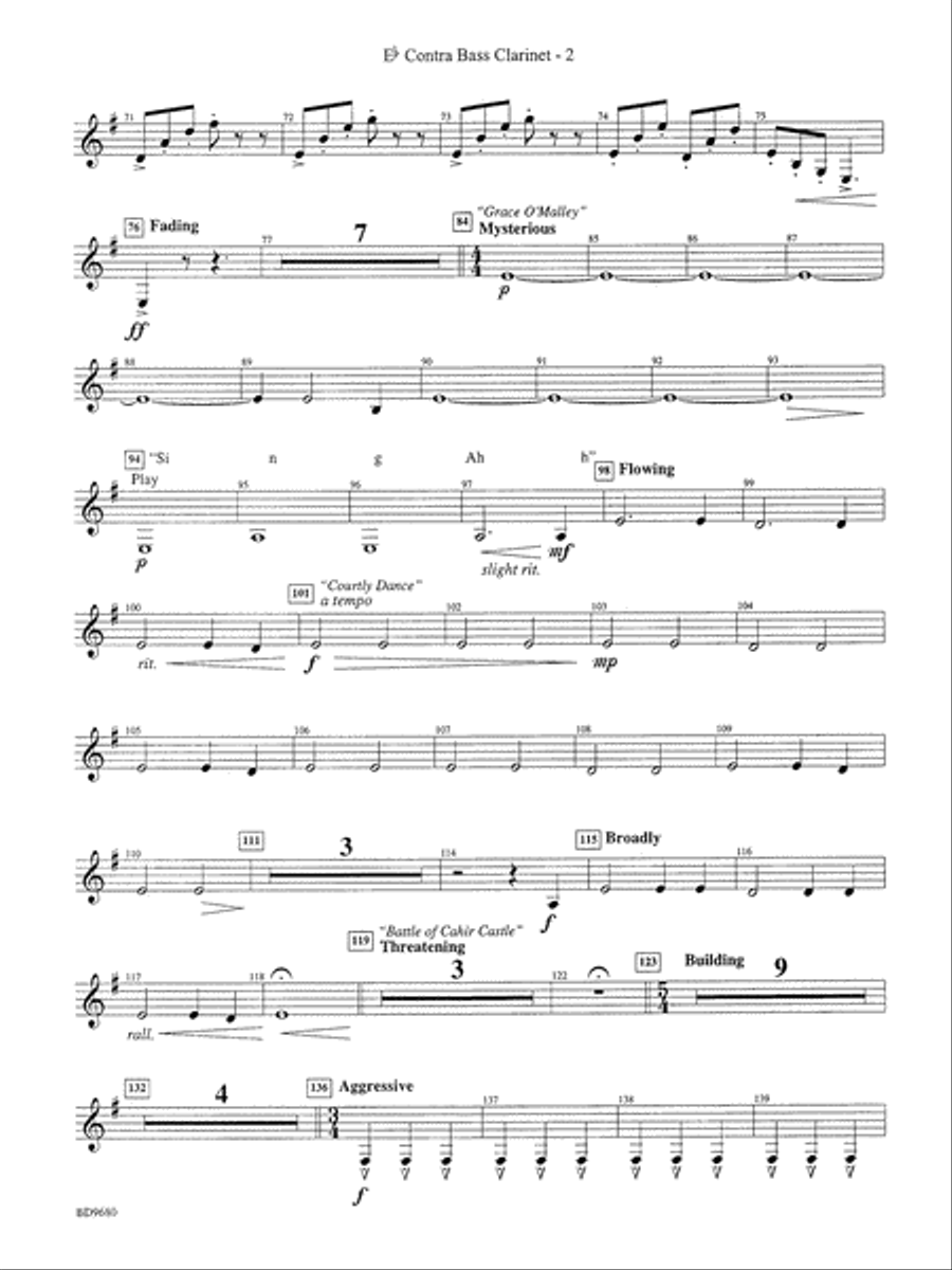 Ireland: Of Legend and Lore: E-flat Contrabass Clarinet Concert Band scores gallery preview page 2