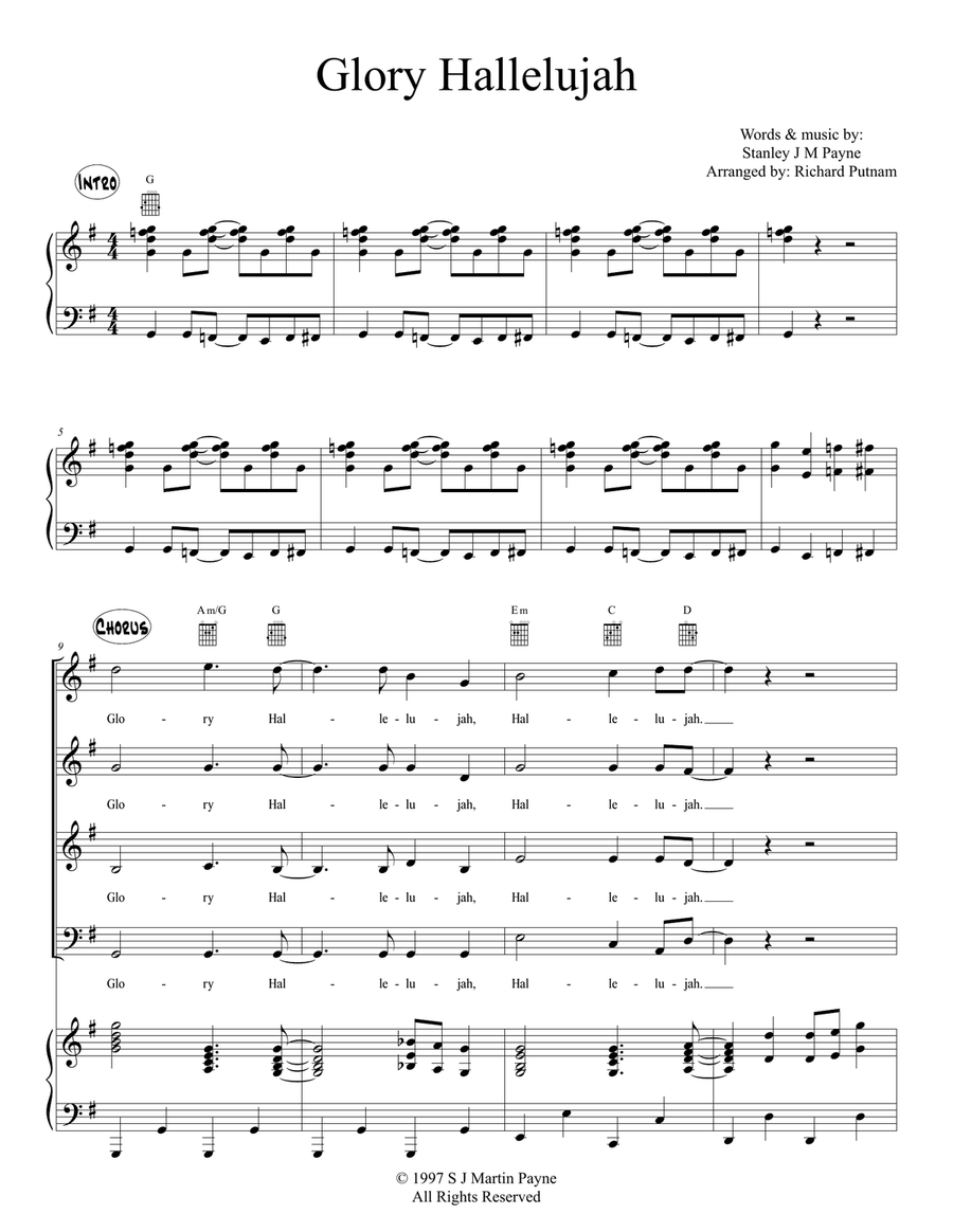 Glory Hallelujah Concert Band scores gallery preview page 1