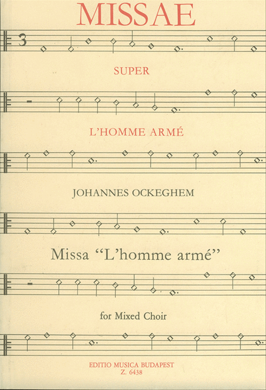 Missa L'homme arme für gem. Chor A Cappella scores gallery preview page 1