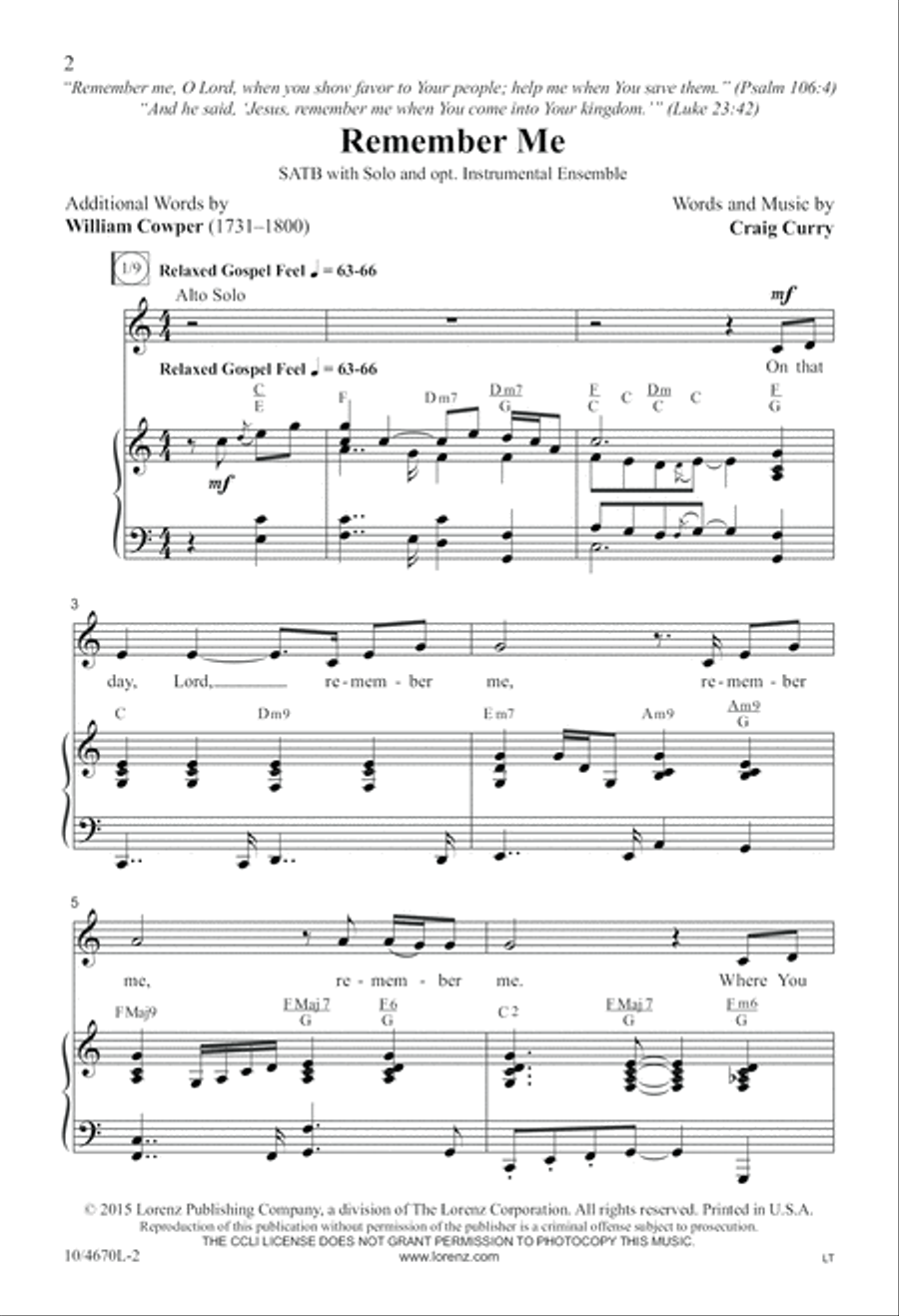 Remember Me 4-Part scores gallery preview page 2