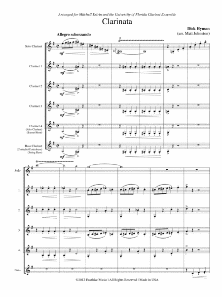 Clarinata for Clarinet Choir