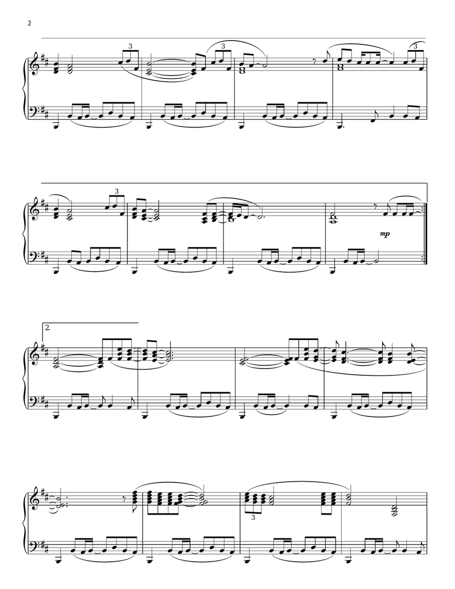 No Ordinary Love Piano Solo scores gallery preview page 2