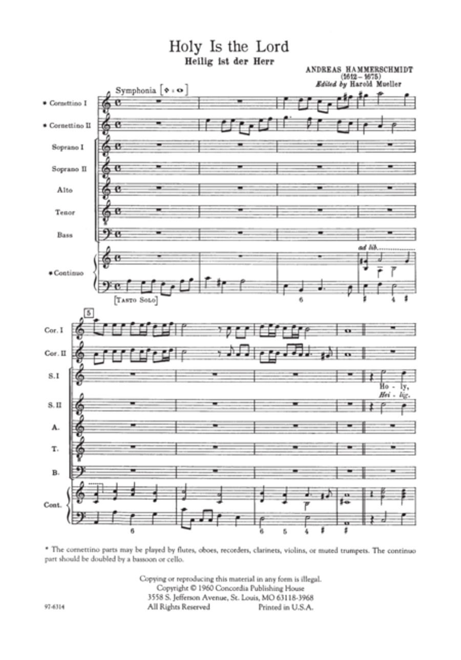 Holy Is the Lord / Heilig ist der Herr SSATB scores gallery preview page 4