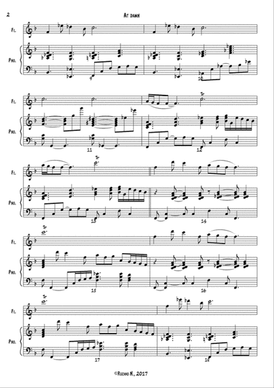 At Dawn Flute Solo scores gallery preview page 3