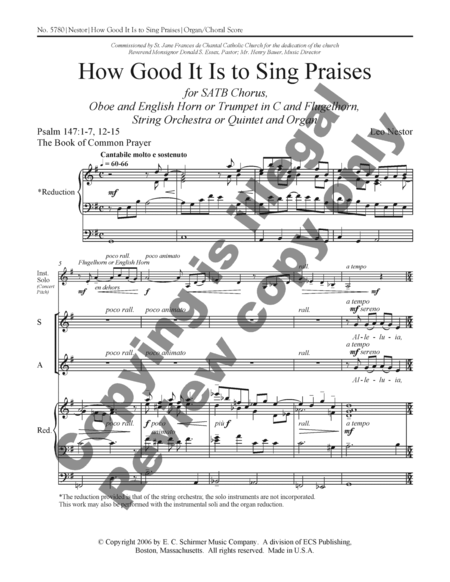 How Good It Is to Sing Praises (Choral Score) image number null