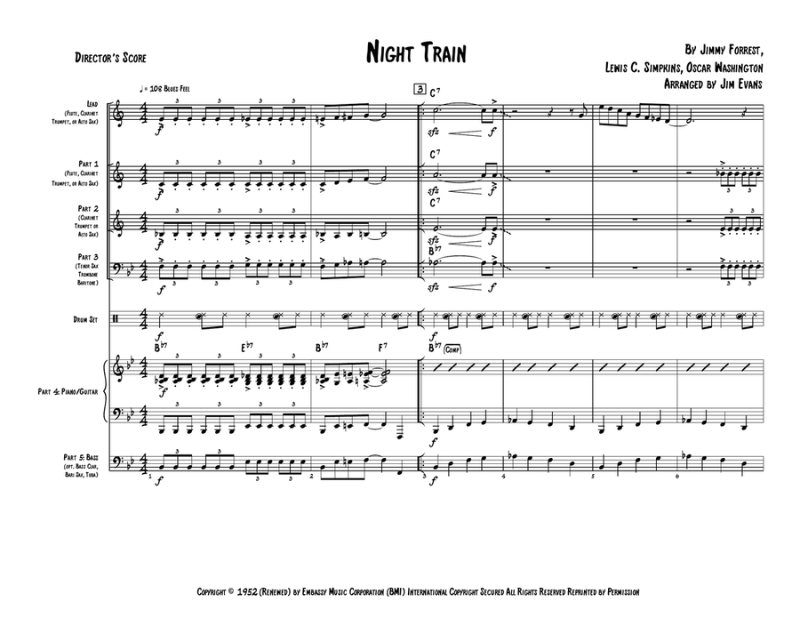 Night Train Small Ensemble scores gallery preview page 2