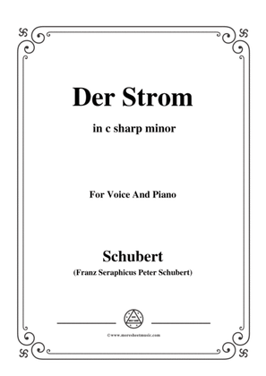 Book cover for Schubert-Der Strom,in c sharp minor,for Voice&Piano
