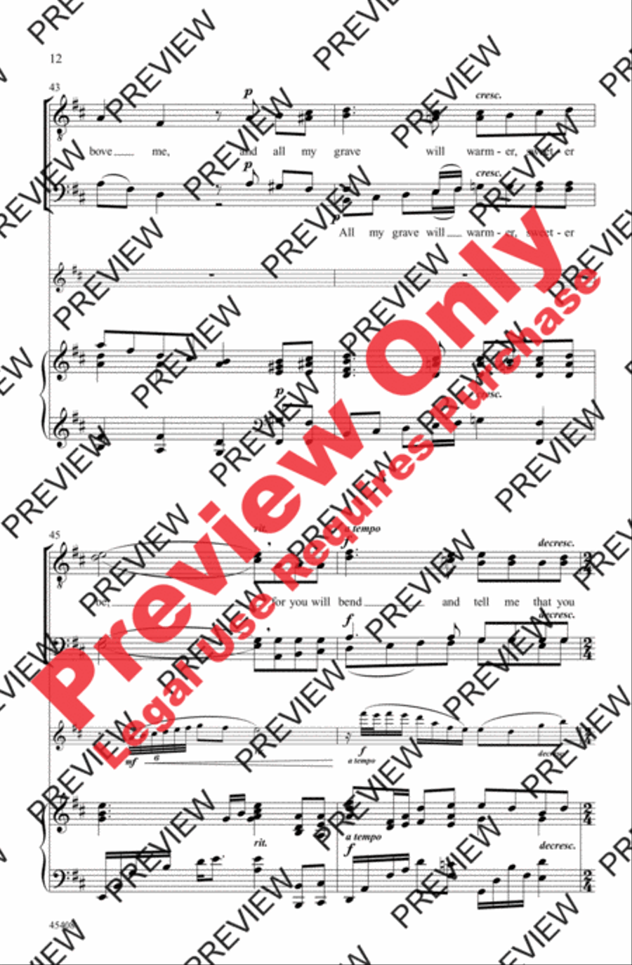 Danny Boy Danny Boy Men's Choir scores gallery preview page 12