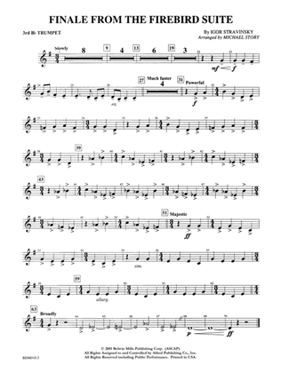 Finale from The Firebird Suite: 3rd B-flat Trumpet