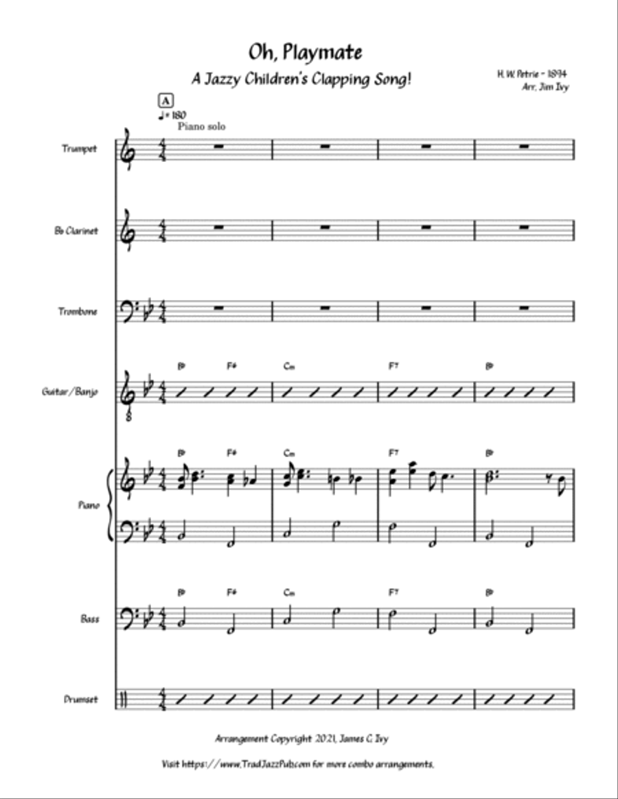 Oh, Playmate Oh, Playmate Jazz Ensemble scores gallery preview page 2