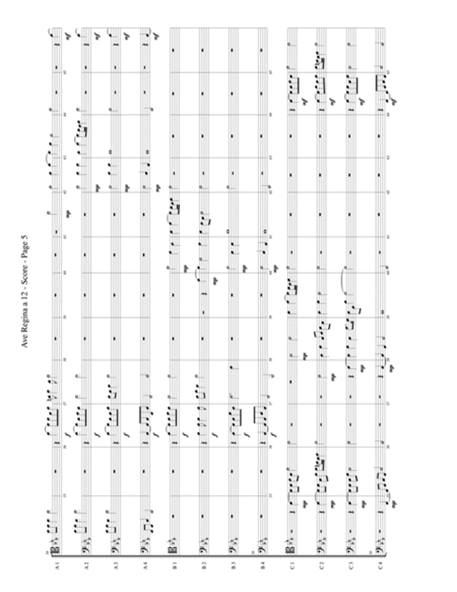 Ave Regina for Trombone or Low Brass Duodectet (12 Part Ensemble) image number null