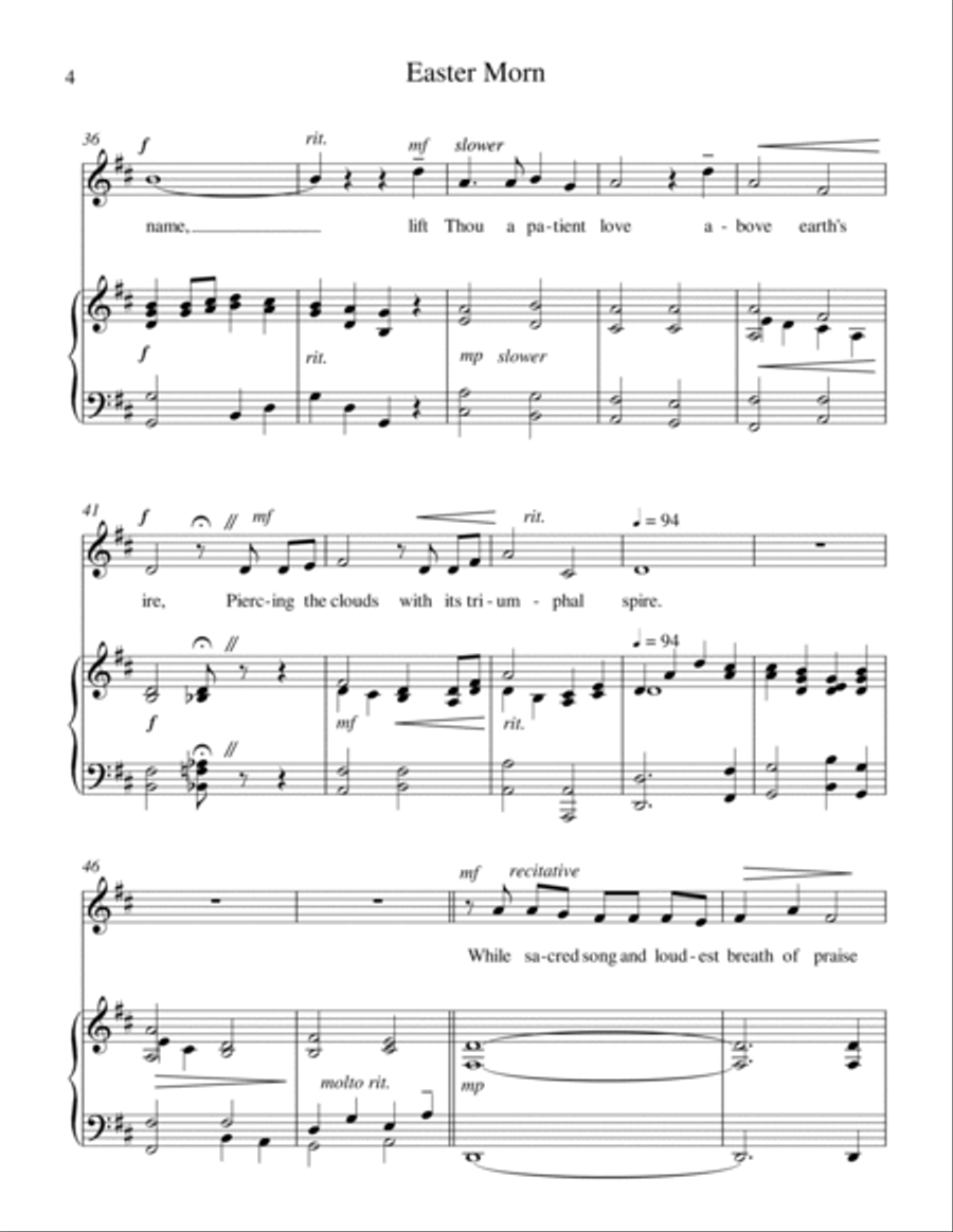 Easter Morn medium voice Easter Morn medium voice Medium Voice scores gallery preview page 5