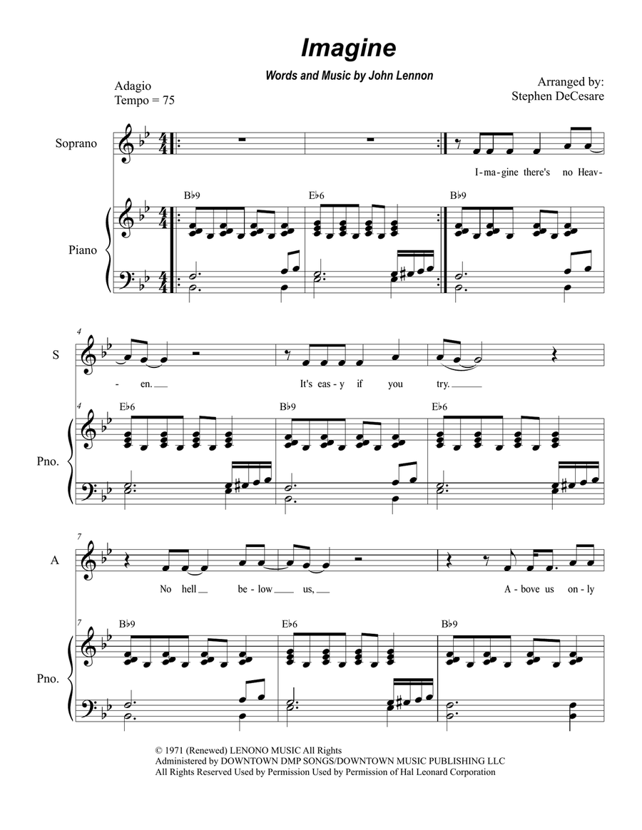 Imagine Vocal Duet scores gallery preview page 1