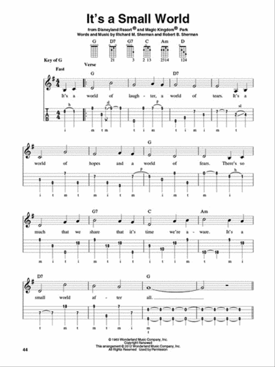 Disney Songs for Banjo Banjo scores gallery preview page 5