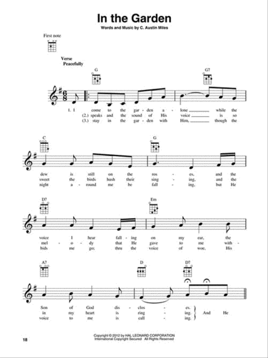 Gospel Hymns for Ukulele Ukulele scores gallery preview page 4