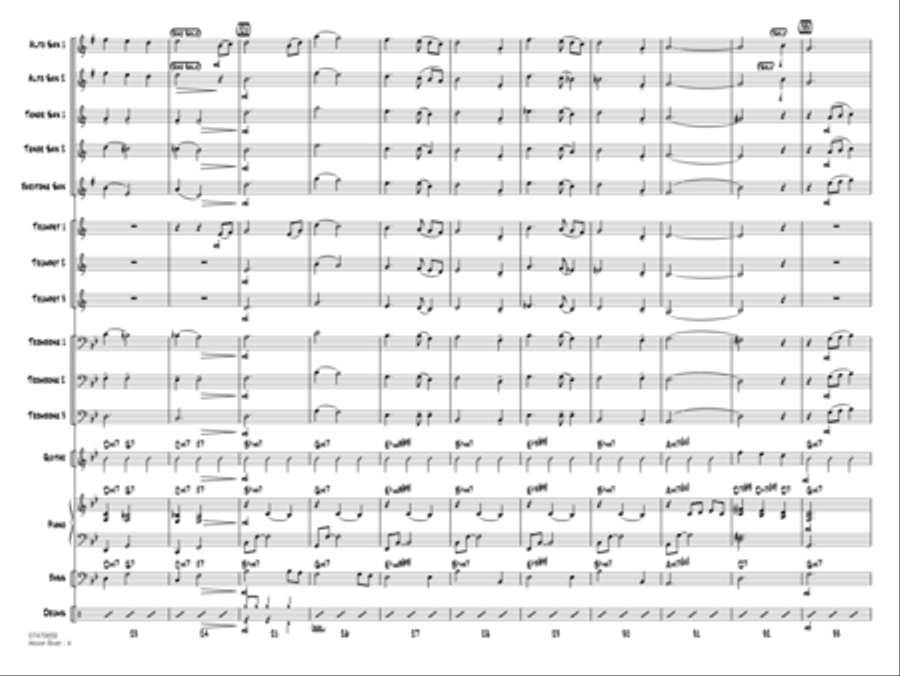 Moon River (arr. Rick Stitzel) - Full Score Jazz Ensemble scores gallery preview page 4