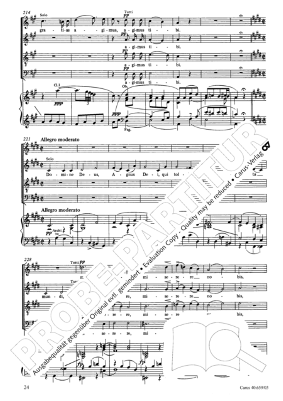 Mass in A flat major (Messe in As) 4-Part scores gallery preview page 25