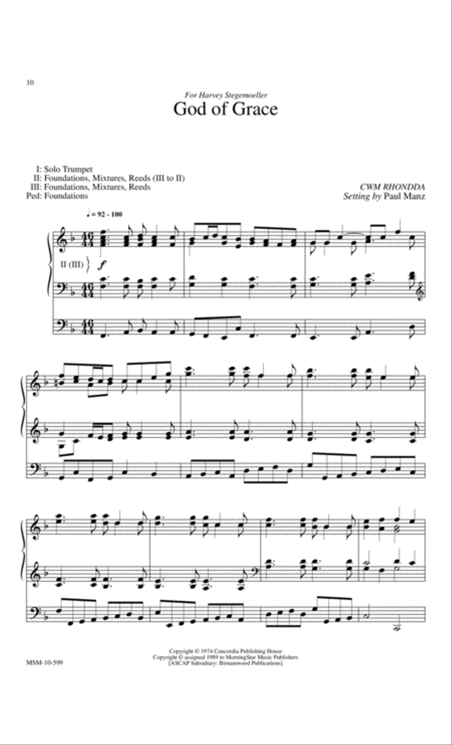 God of Grace Organ scores gallery preview page 3