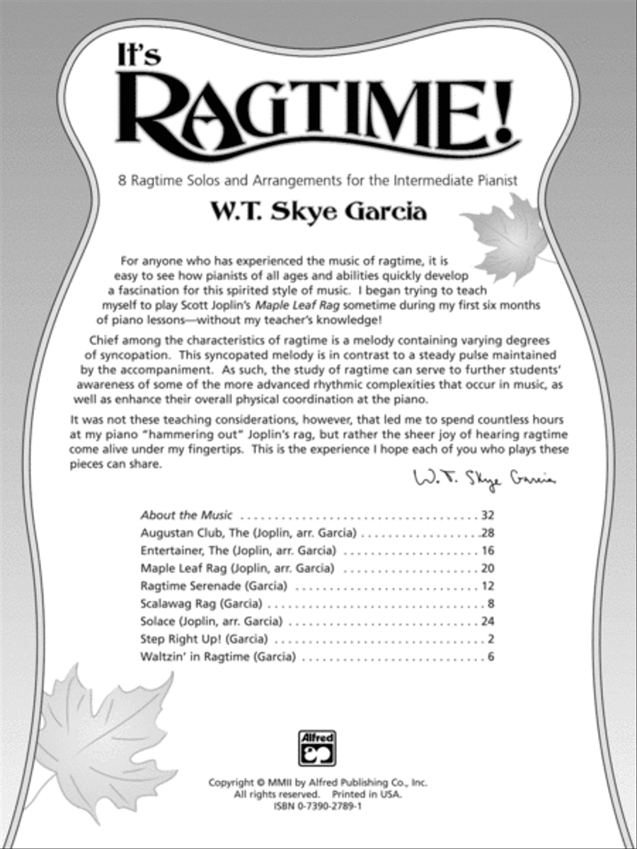 It's Ragtime! Piano Solo scores gallery preview page 2
