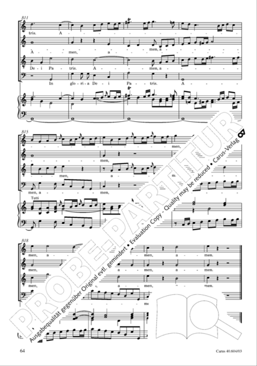 Grosse Mariazeller Messe in C 4-Part scores gallery preview page 73