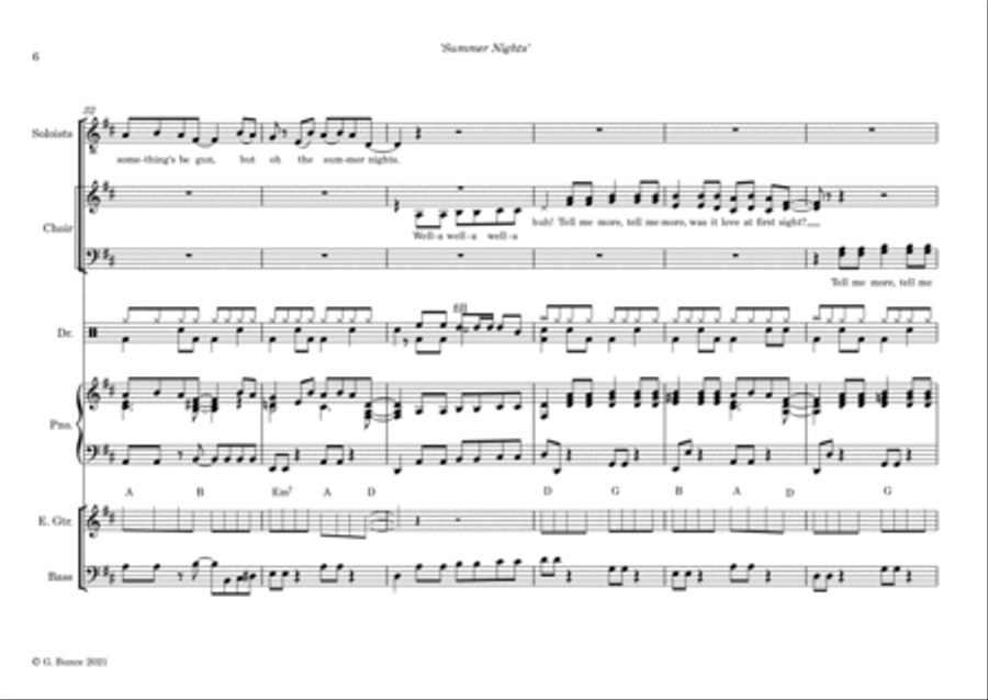 Summer Nights 4-Part scores gallery preview page 6
