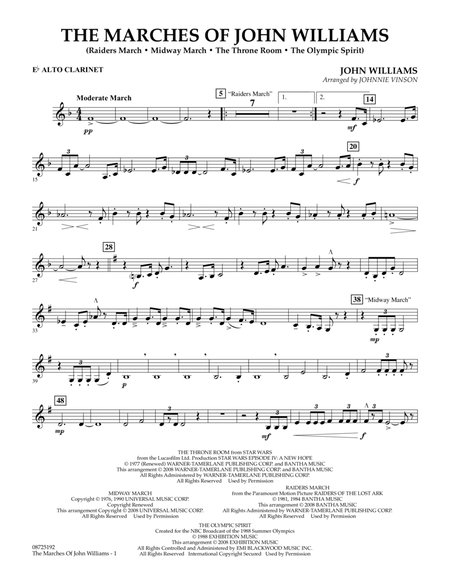 The Marches of John Williams - Eb Alto Clarinet