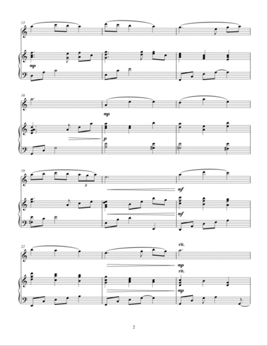 Korean Folk Song - Eommaya, Nunaya (Dear Mom, Dear Sister) Version 1 Flute Solo scores gallery preview page 2