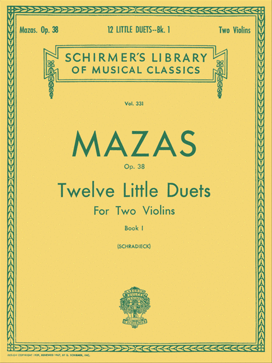 12 Little Duets, Op. 38 – Book 1