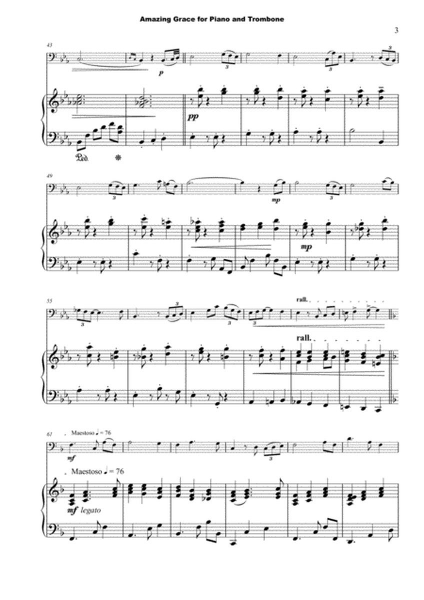 Amazing Grace, Concert Solo for Trombone and Piano image number null