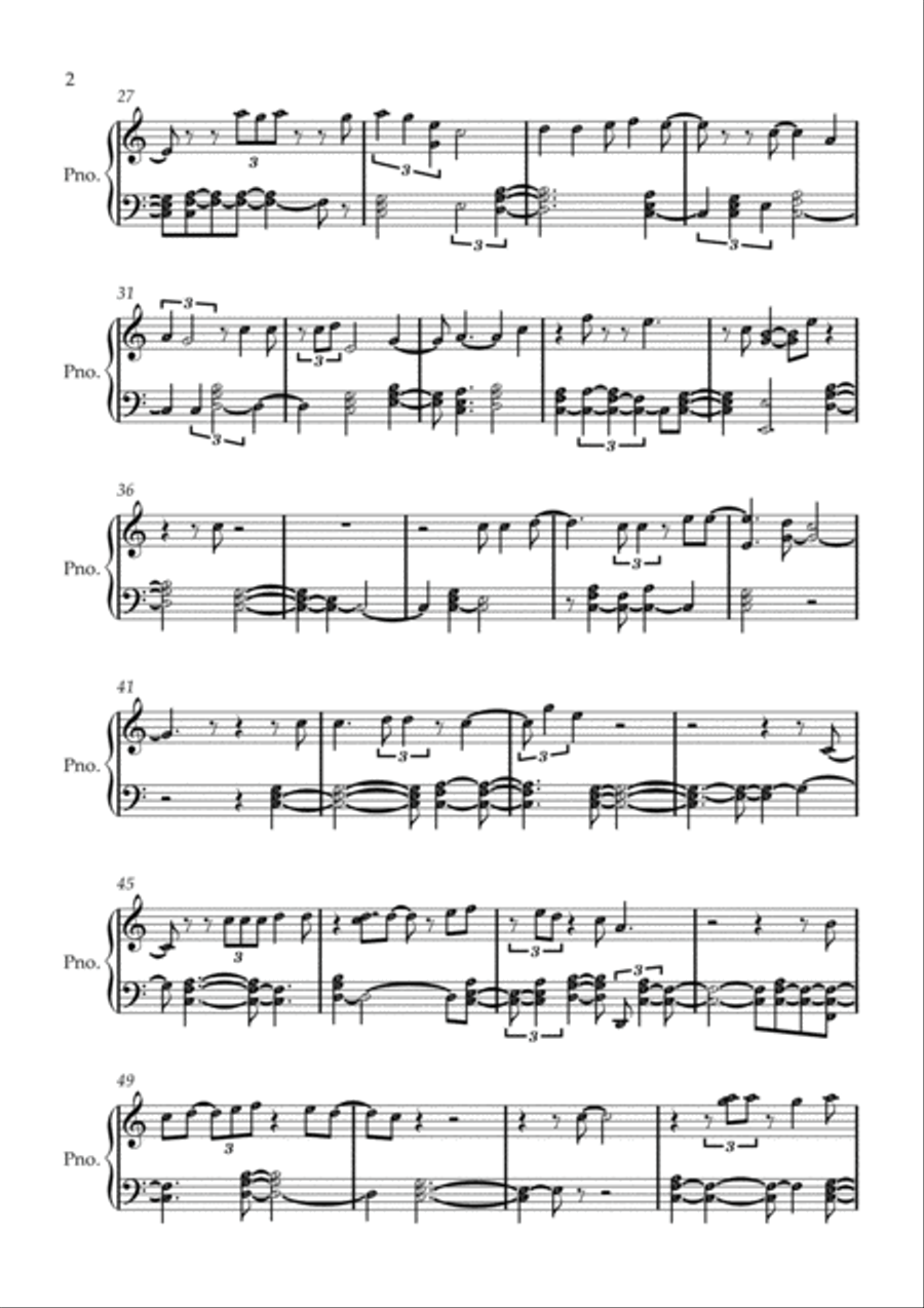A Thousand Hallelujahs / I (we) Exalt Thee Easy Piano scores gallery preview page 2