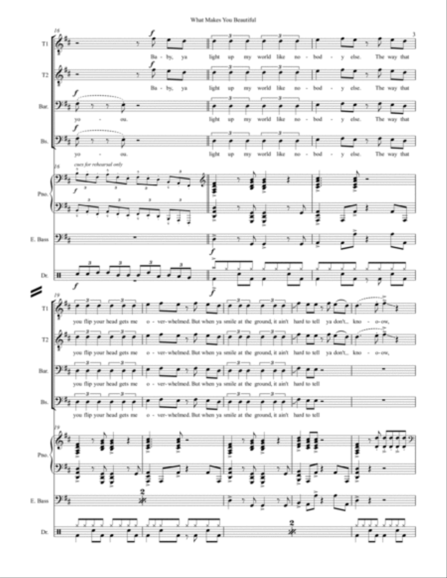 What Makes You Beautiful Small Ensemble scores gallery preview page 3