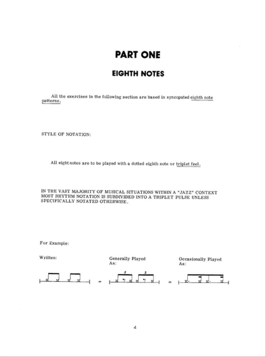 Studio jazz deals drum cookbook