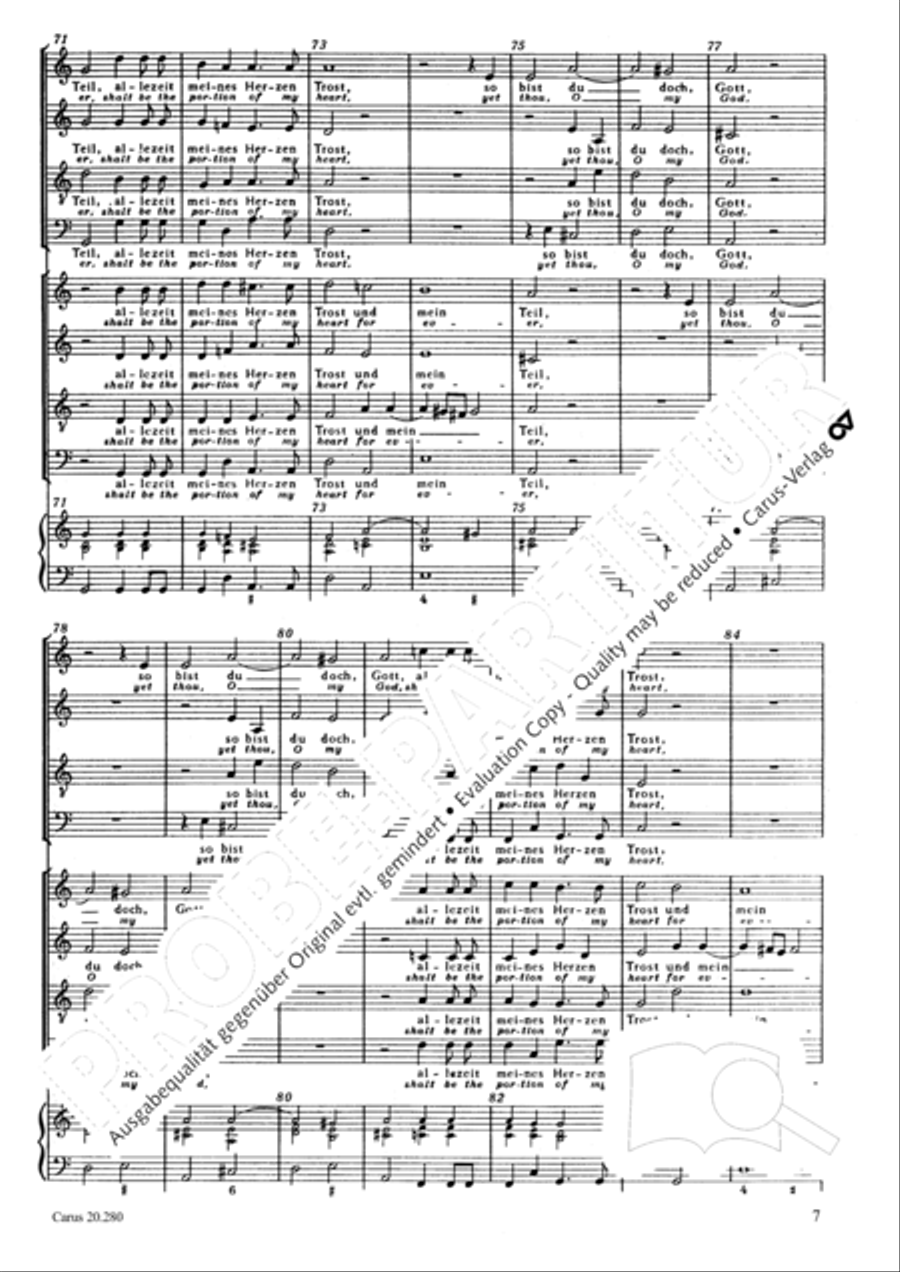 Lord, if I have thee only (Herr, wenn ich nur dich habe) 4-Part scores gallery preview page 8