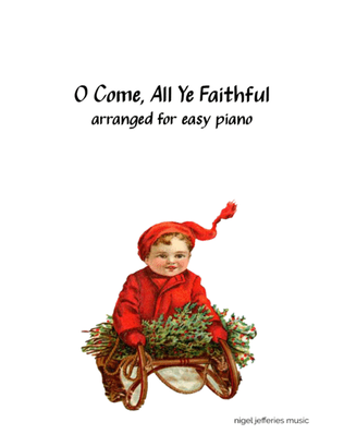 Book cover for O Come All Ye Faithful arranged for easy piano
