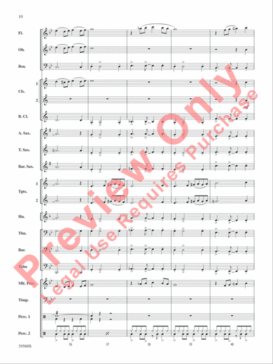 Pyramid of the Sun Pyramid of the Sun Concert Band scores gallery preview page 10