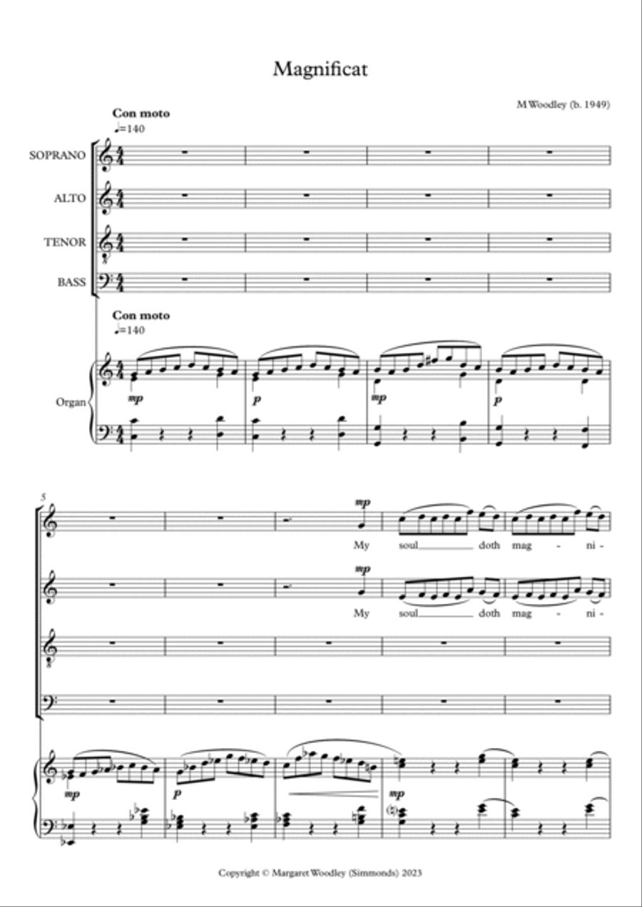 Magnificat & Nunc Dimittis (Second Service) 4-Part scores gallery preview page 2