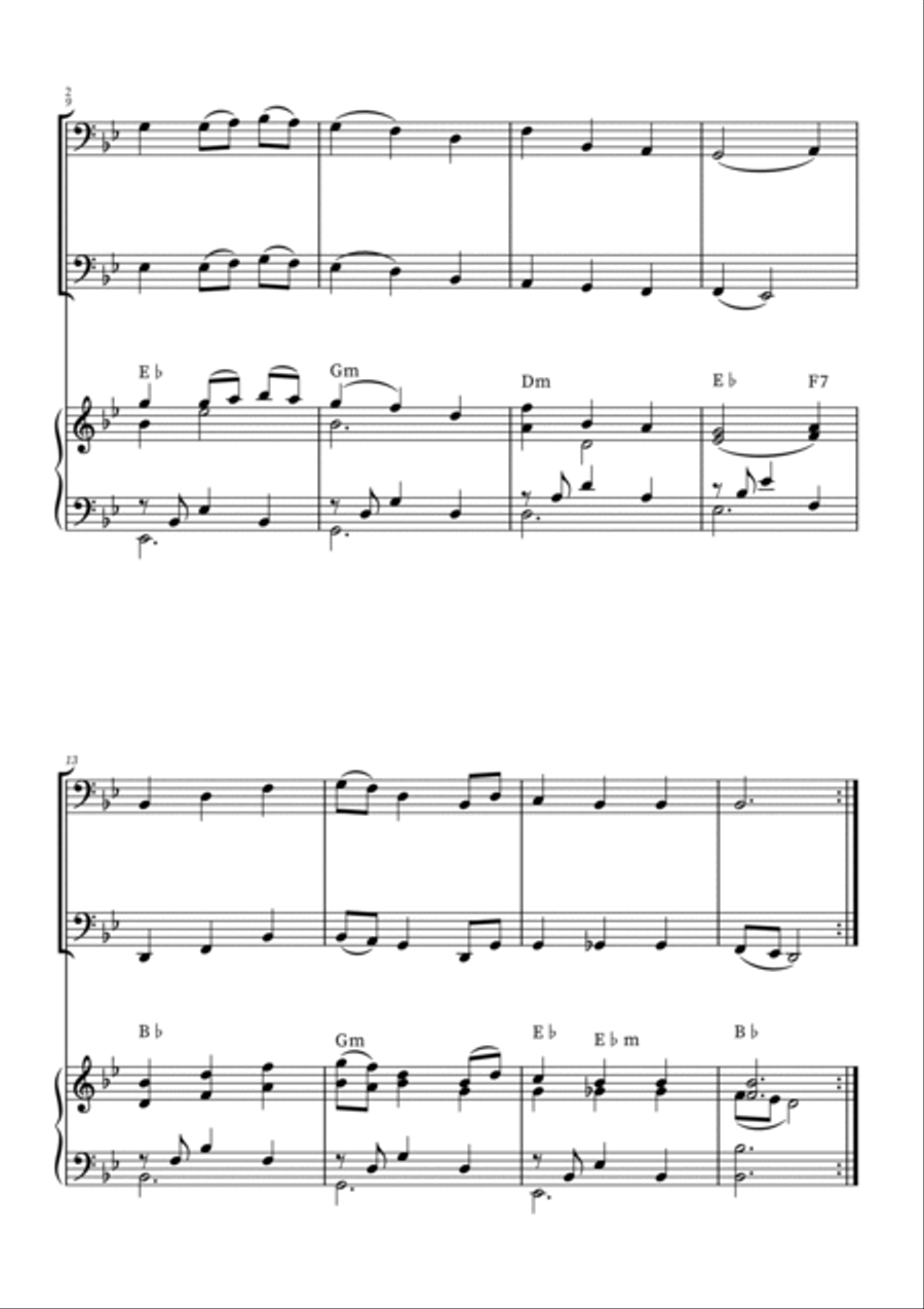 Be Thou My Vision - Tuba Duet with Optional Piano Accompaniment Brass Duet scores gallery preview page 2
