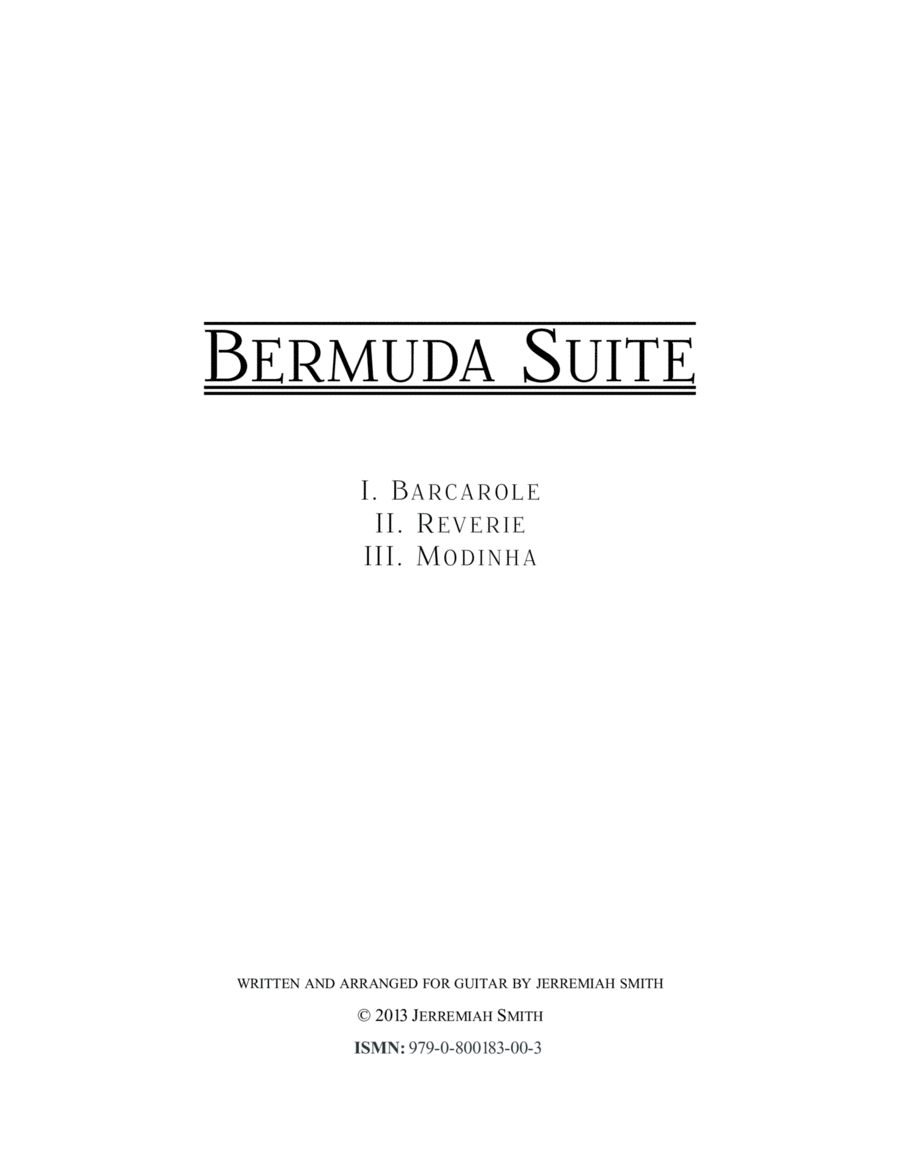 Bermuda Suite Bermuda Suite Classical Guitar scores gallery preview page 1