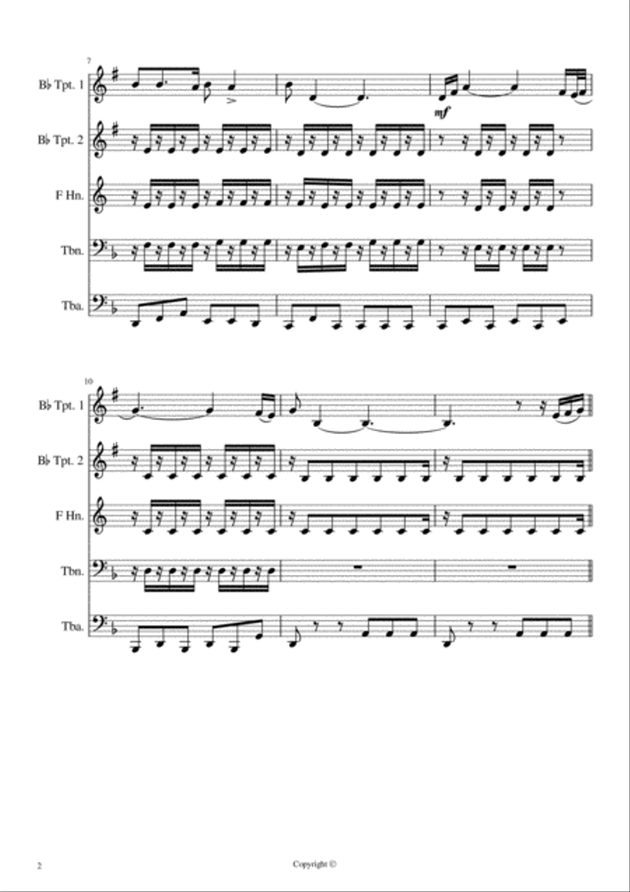 Spanish Dance No. 5 (Playera) - Enrique Granados Brass Ensemble scores gallery preview page 2