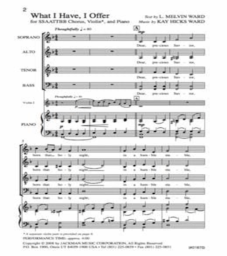 What I Have I Offer - SSAATTBB SSAATTBB scores gallery preview page 2
